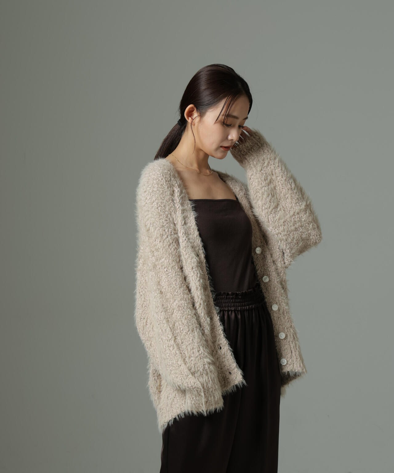 ファンシーシャギーカーディガン 6694222334