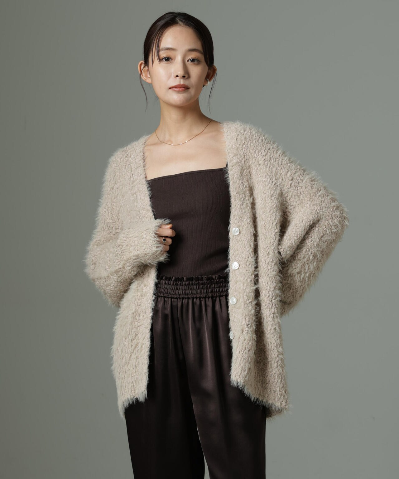 ファンシーシャギーカーディガン 6694222334