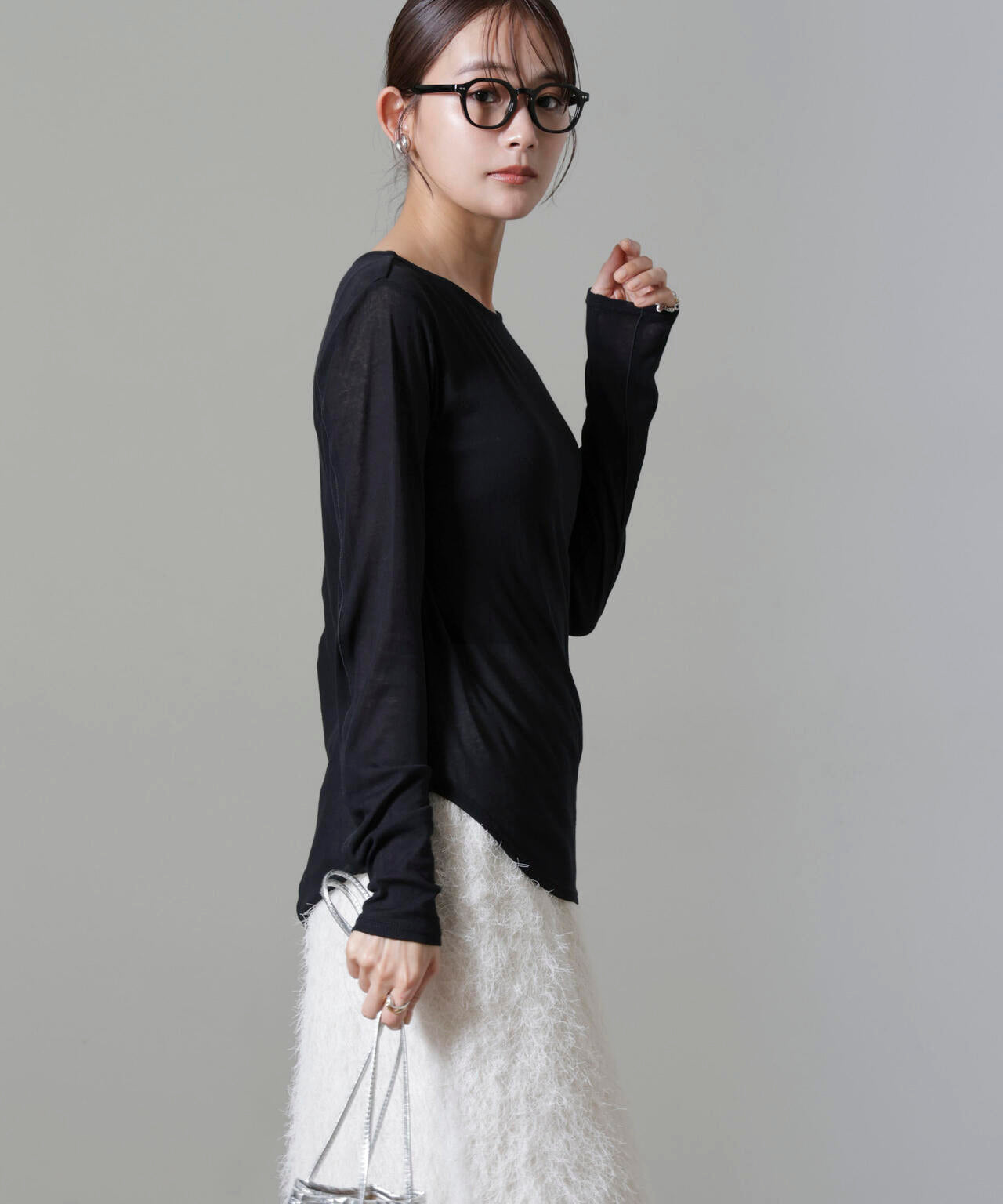 シアーガーゼボートネックトップス 6694223306