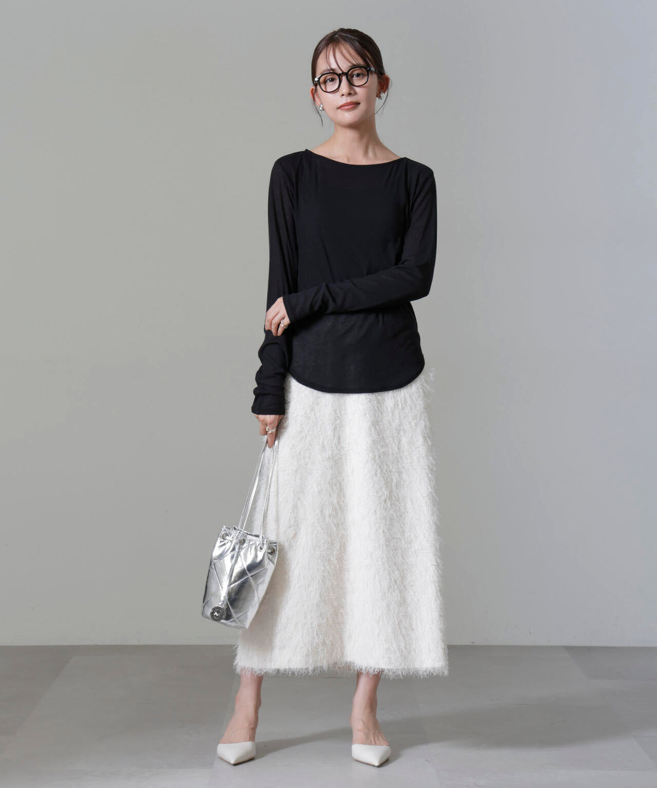 シアーガーゼボートネックトップス 6694223306