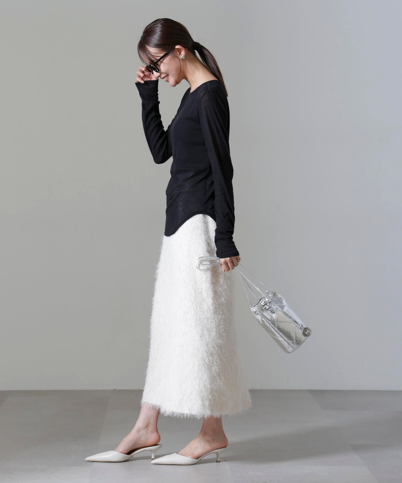 シアーガーゼボートネックトップス 6694223306