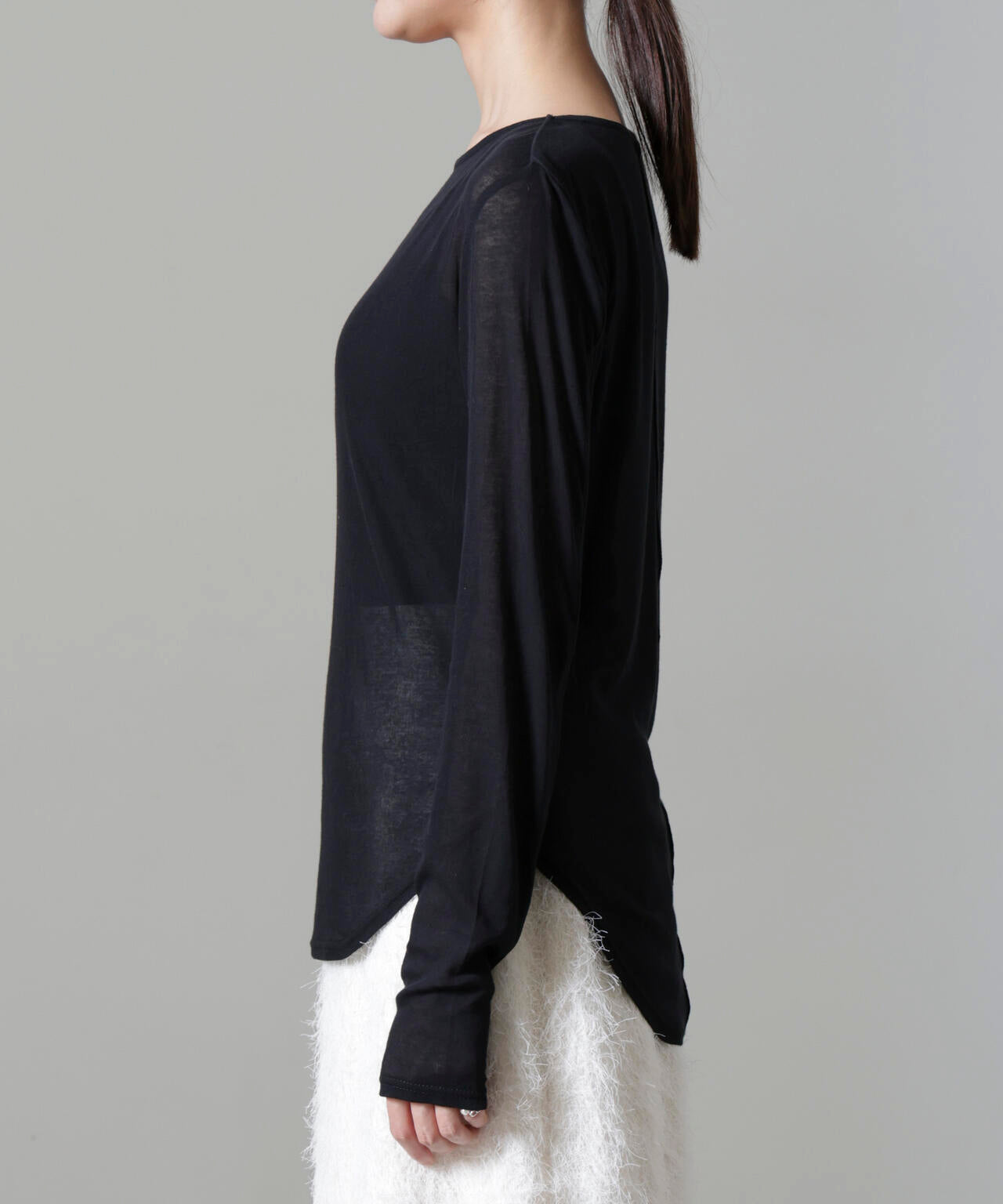 シアーガーゼボートネックトップス 6694223306