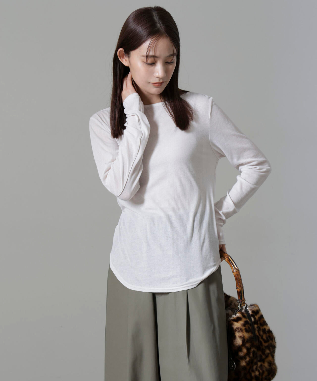 シアーガーゼボートネックトップス 6694223306