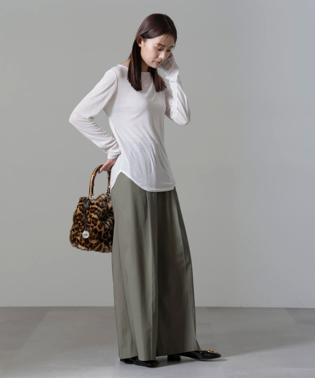 シアーガーゼボートネックトップス 6694223306