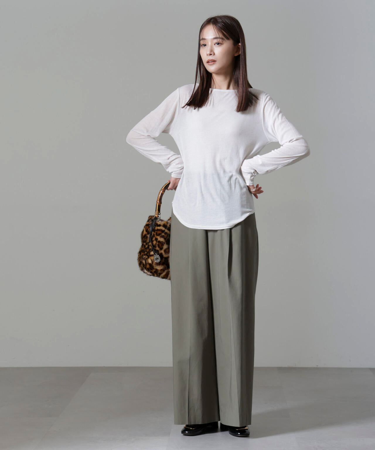 シアーガーゼボートネックトップス 6694223306