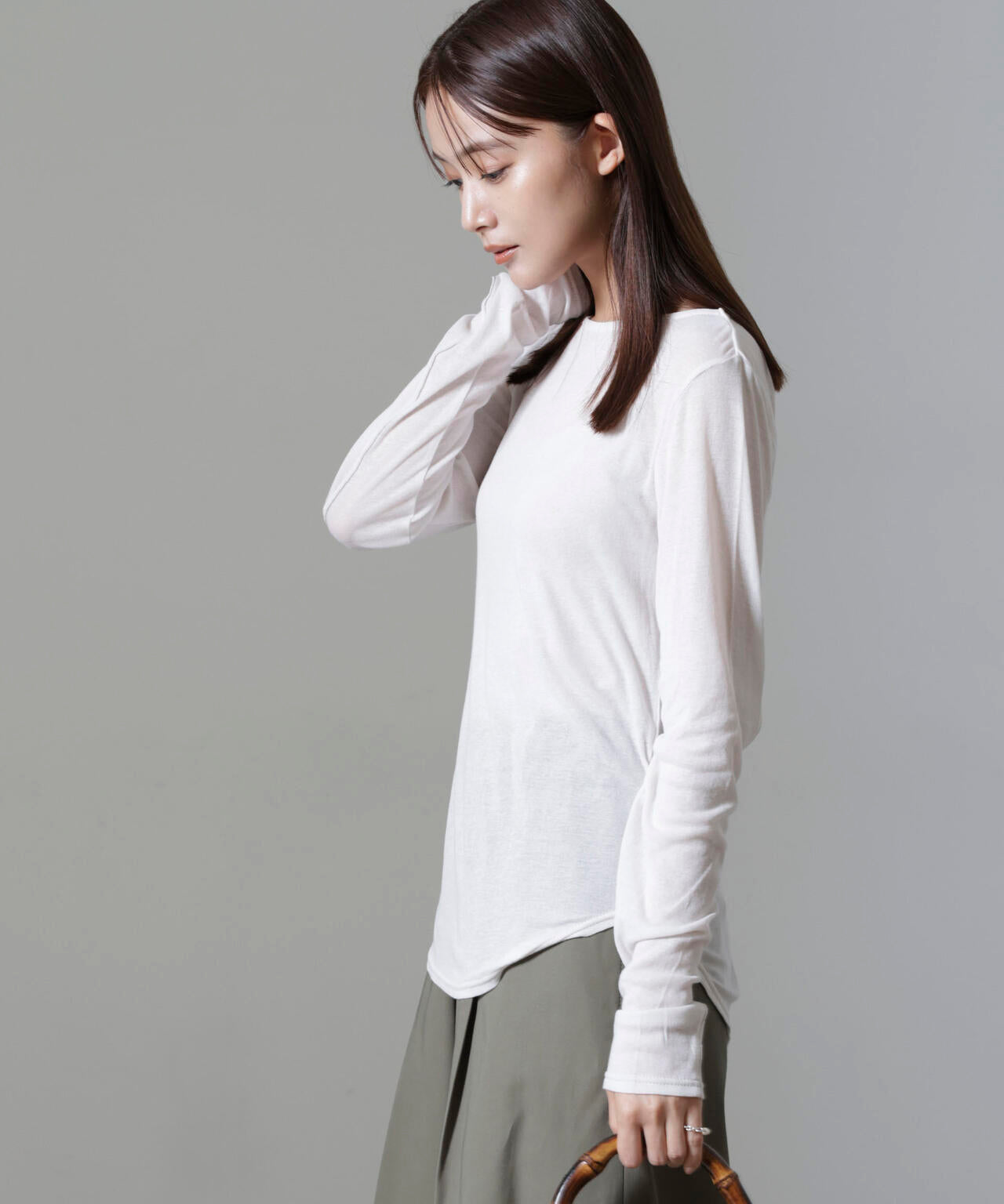 シアーガーゼボートネックトップス 6694223306