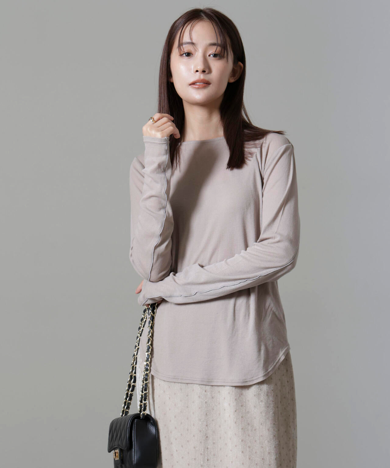 シアーガーゼボートネックトップス 6694223306