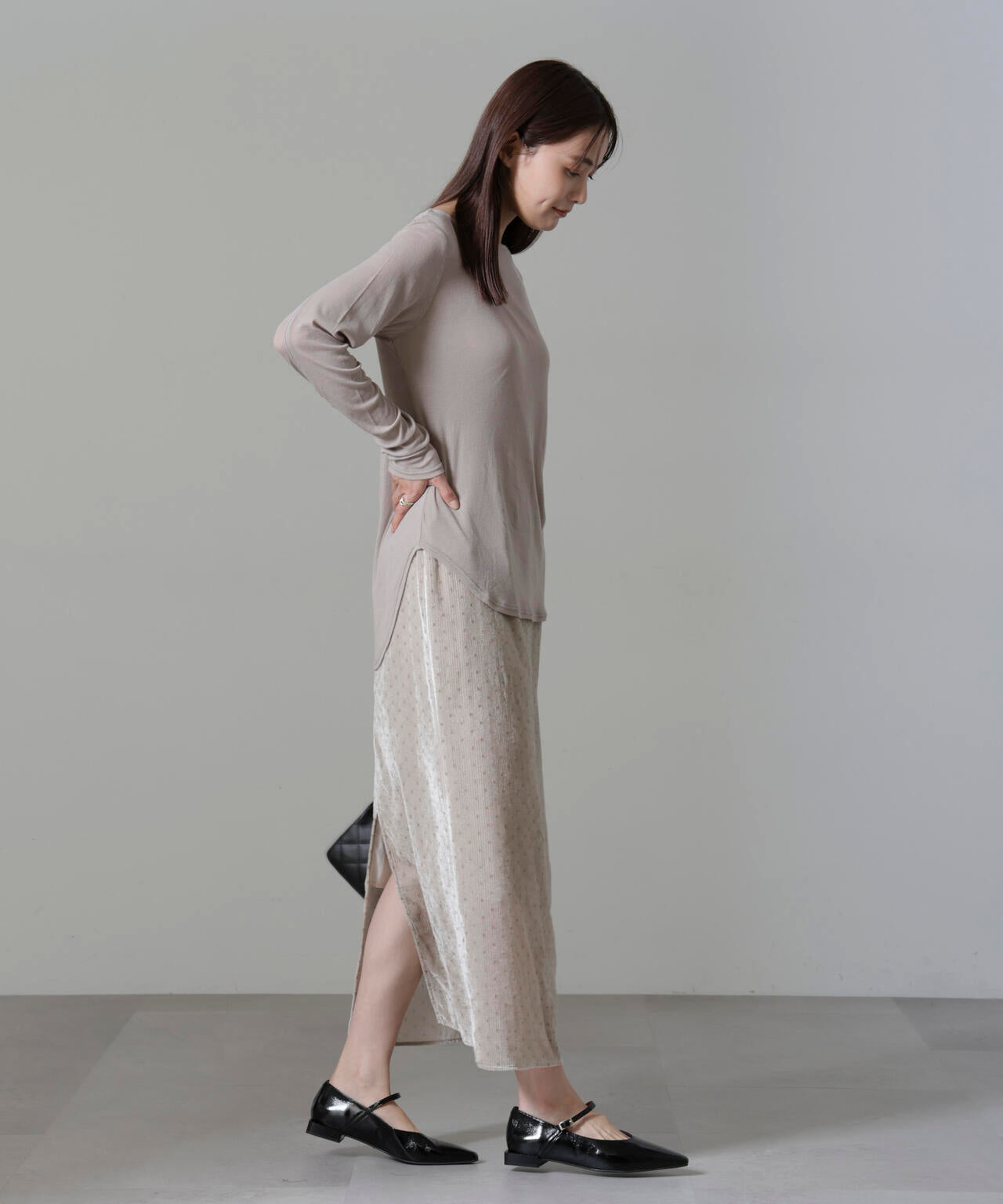 シアーガーゼボートネックトップス 6694223306