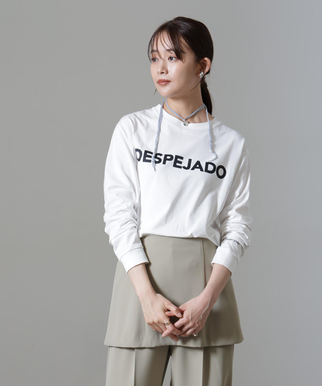 レタードロゴプリントロングスリーブTシャツ 6694223307