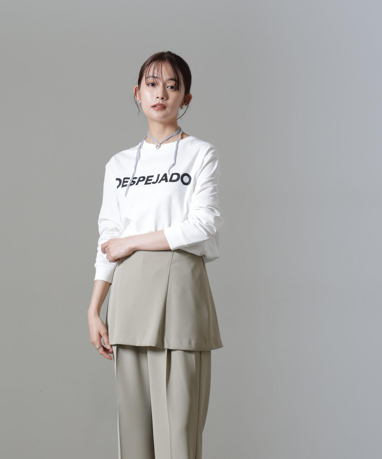 レタードロゴプリントロングスリーブTシャツ 6694223307