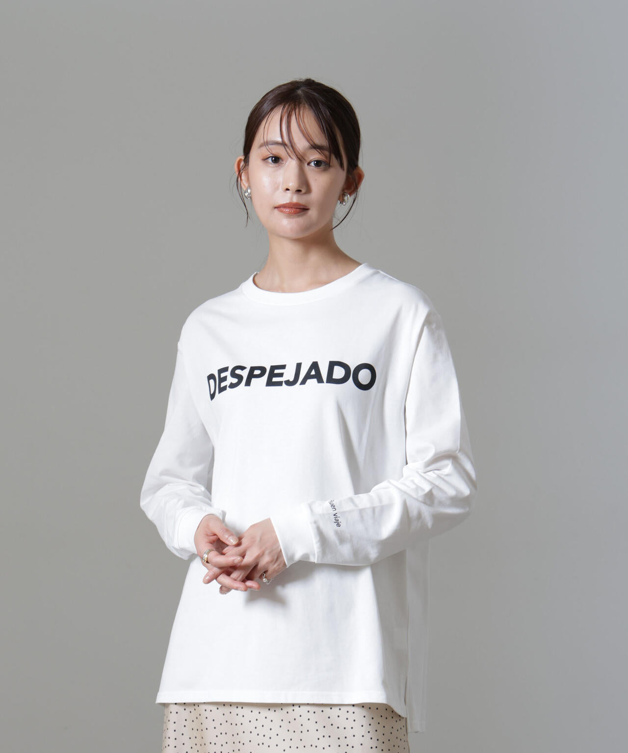 レタードロゴプリントロングスリーブTシャツ 6694223307