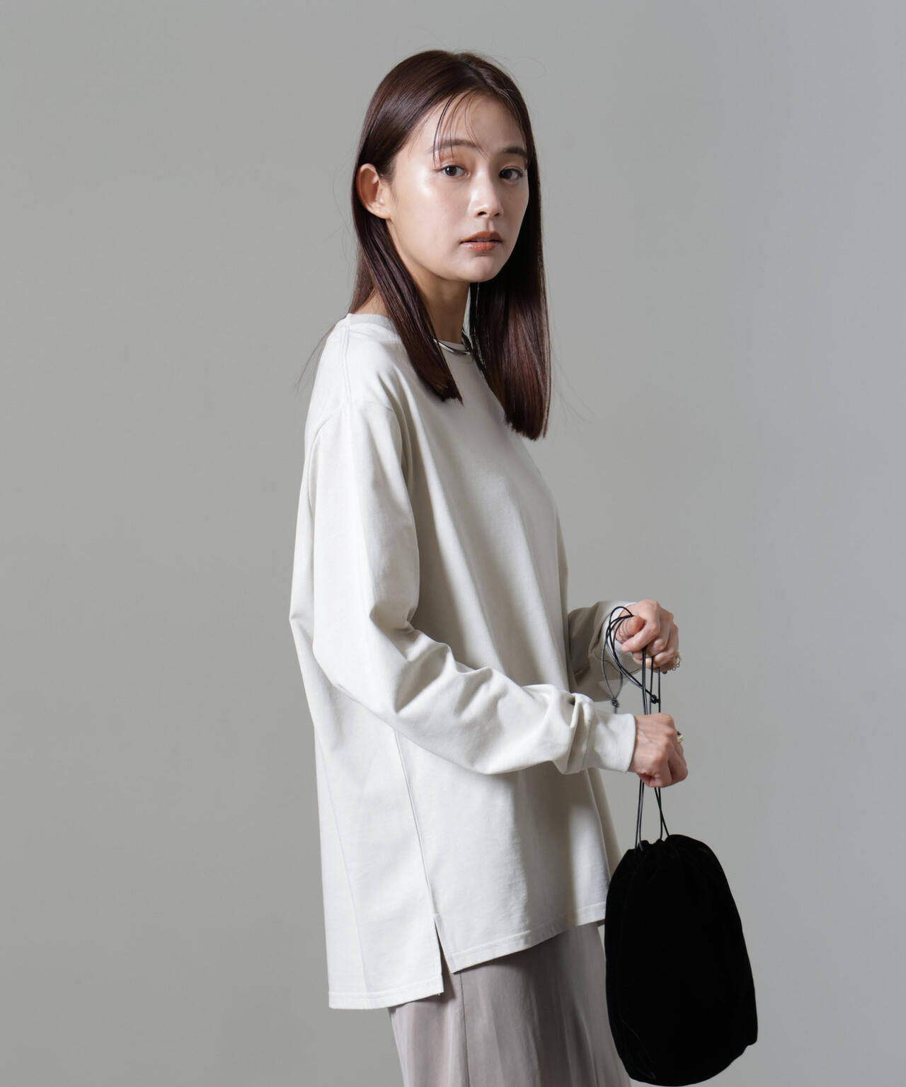 レタードロゴプリントロングスリーブTシャツ 6694223307