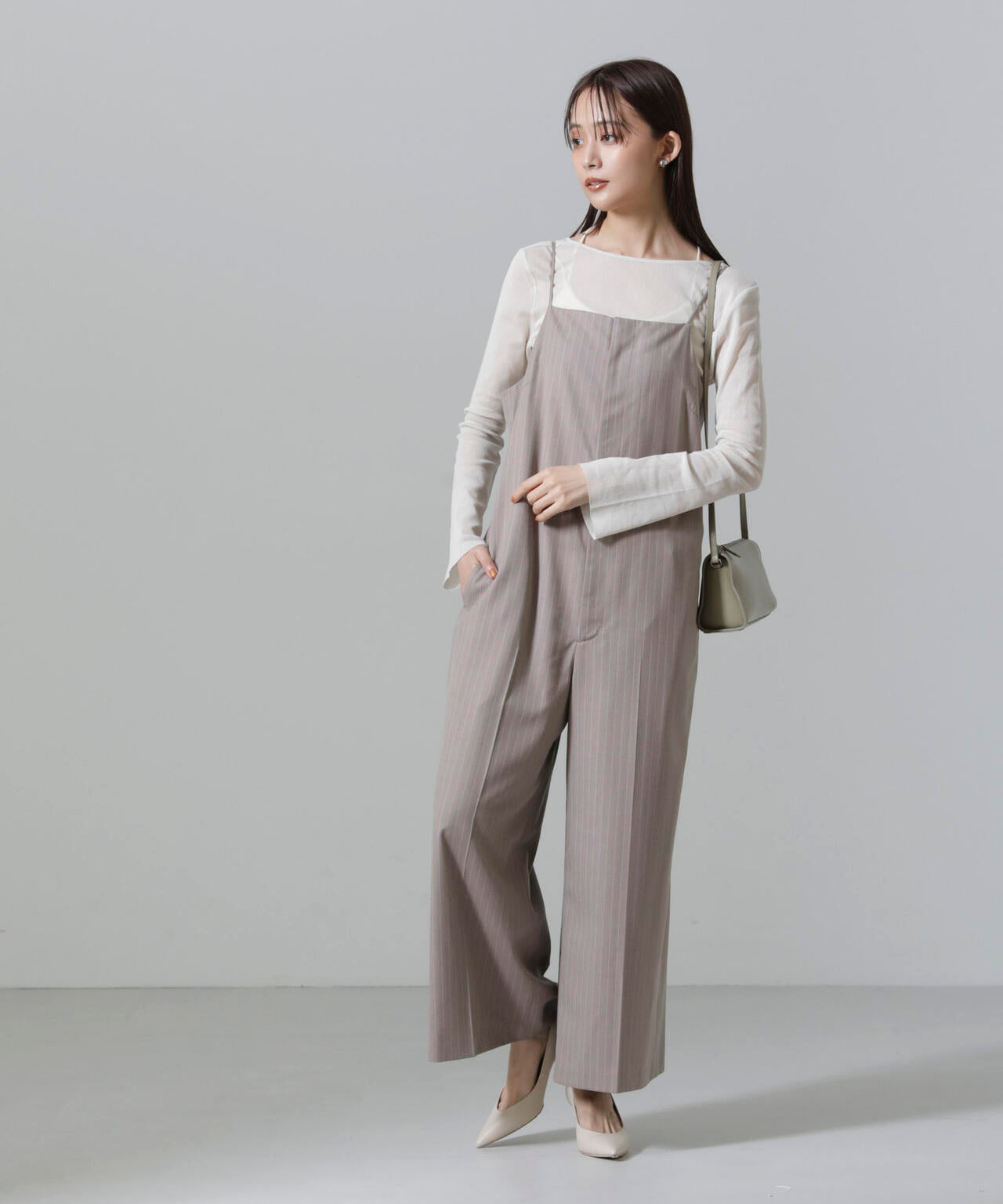 フレアスリーブメッシュトップス 6694223310