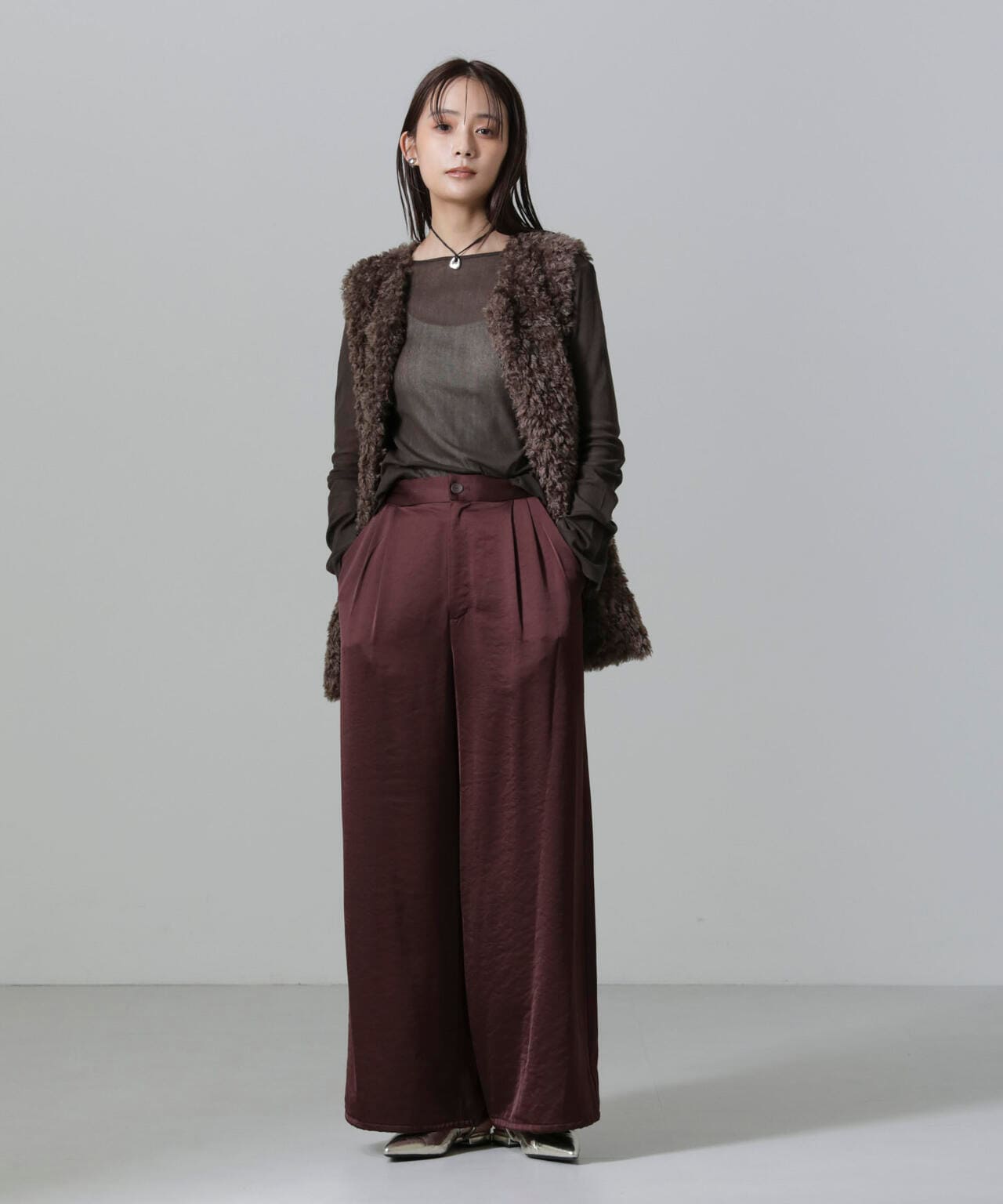 フレアスリーブメッシュトップス 6694223310