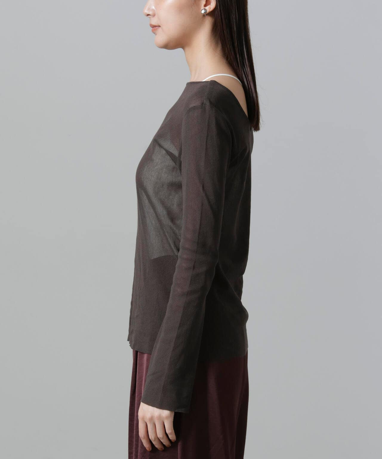 フレアスリーブメッシュトップス 6694223310