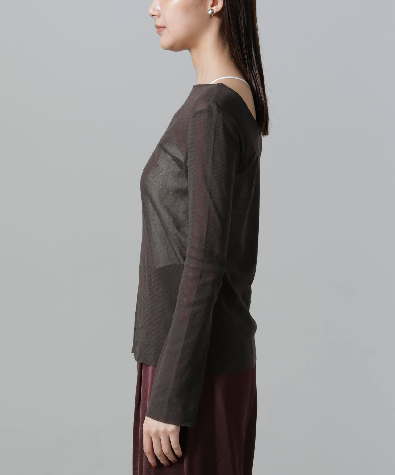 フレアスリーブメッシュトップス 6694223310