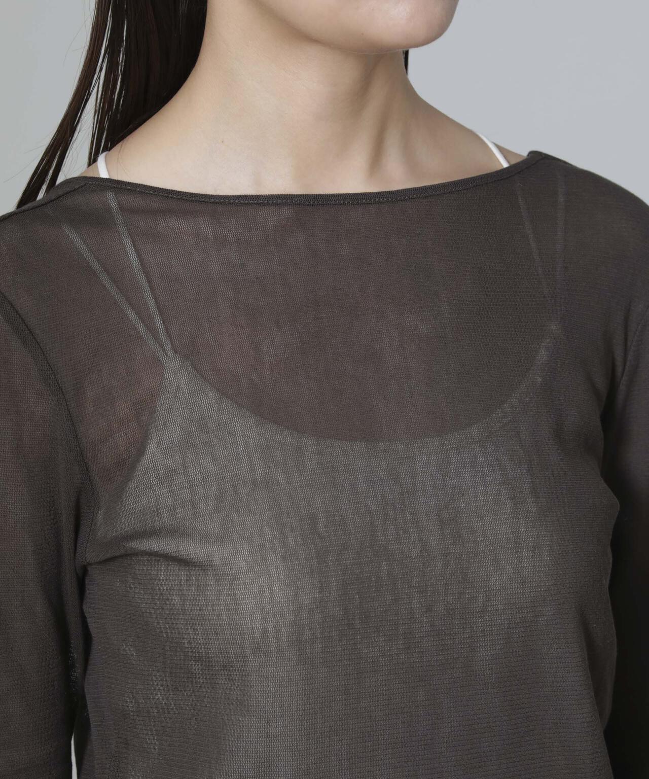 フレアスリーブメッシュトップス 6694223310