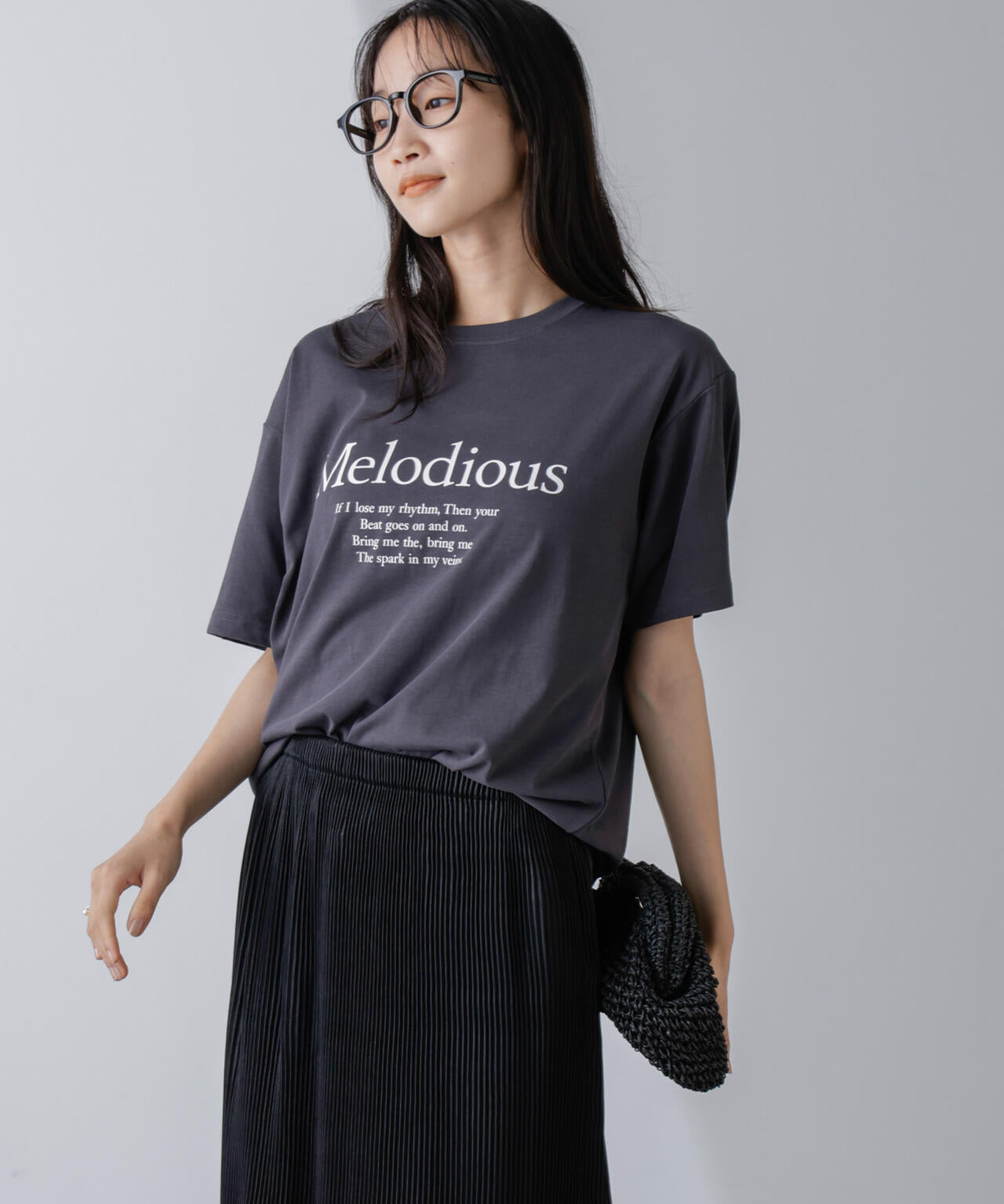 レタードグラフィックTシャツ 6694224304