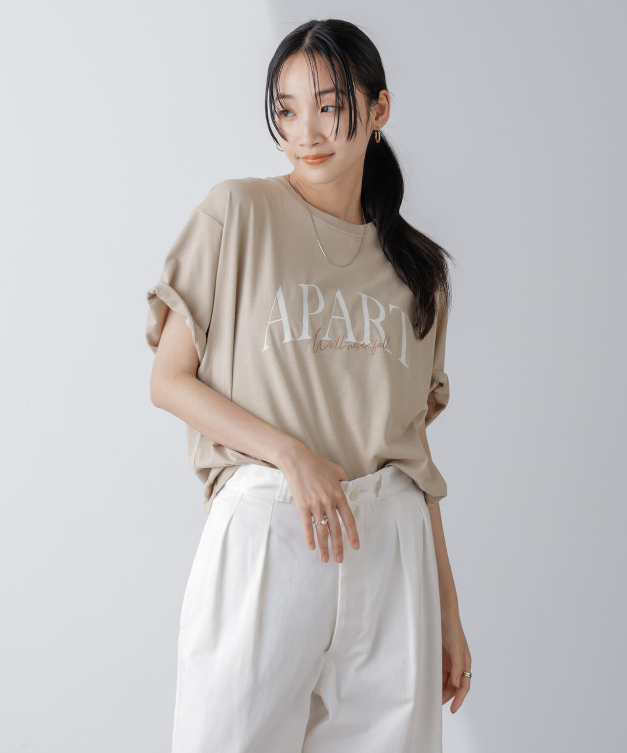 レタードグラフィックTシャツ 6694224304