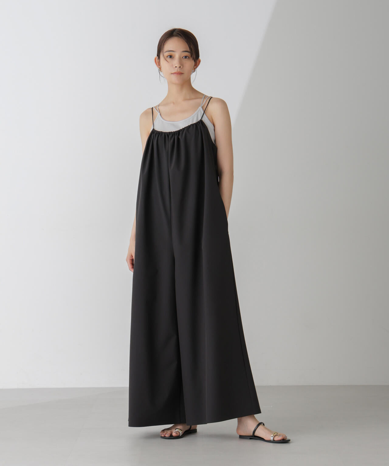 ラメテレコカップ付きバッククロスキャミソール 6694224311