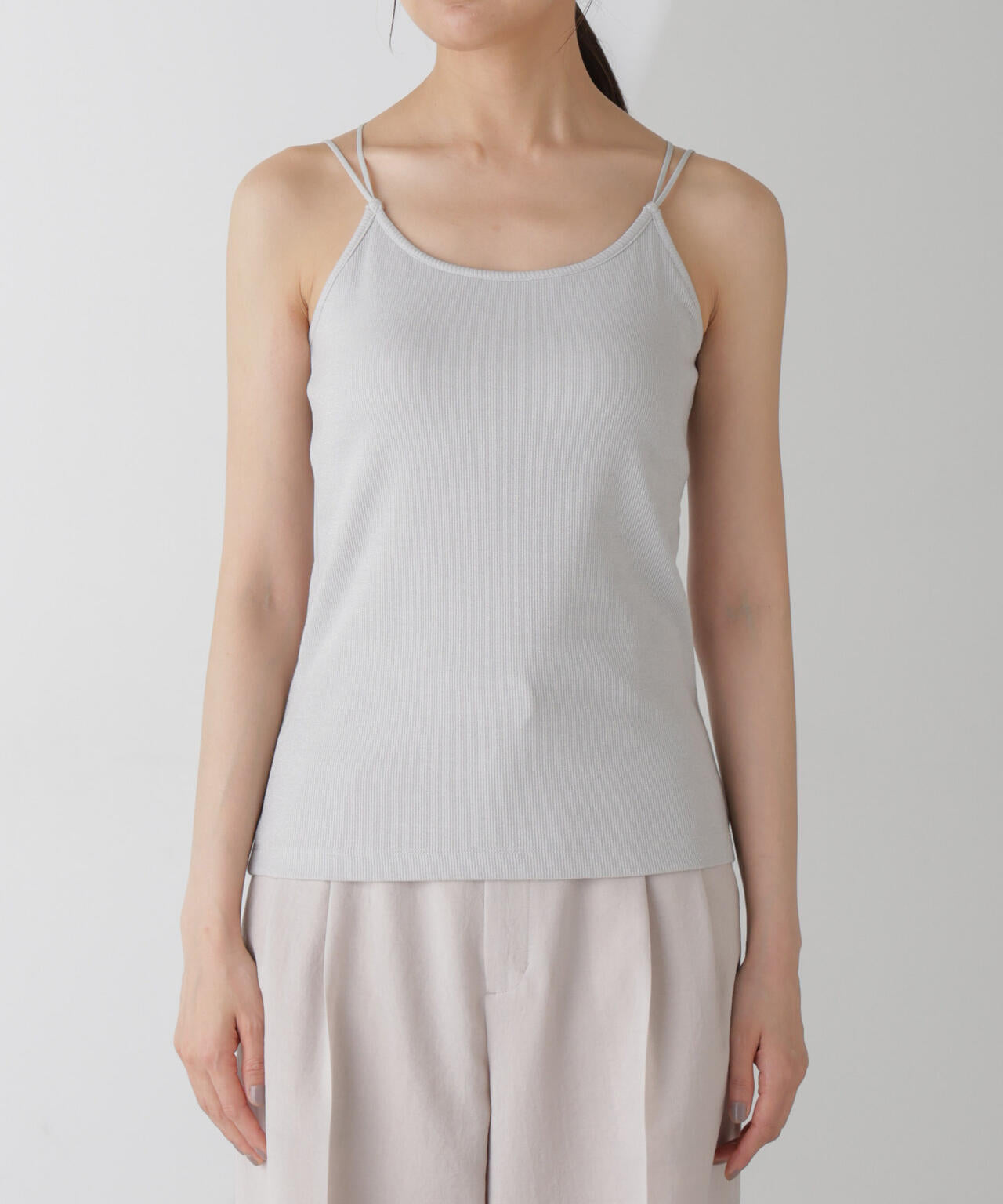 ラメテレコカップ付きバッククロスキャミソール 6694224311