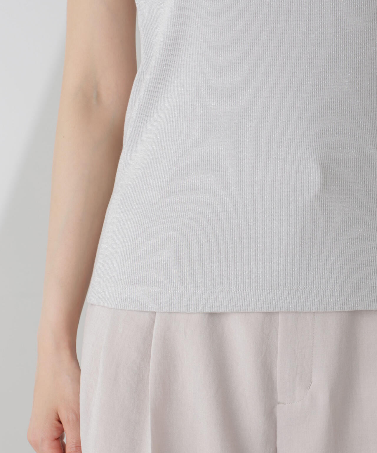 ラメテレコカップ付きバッククロスキャミソール 6694224311