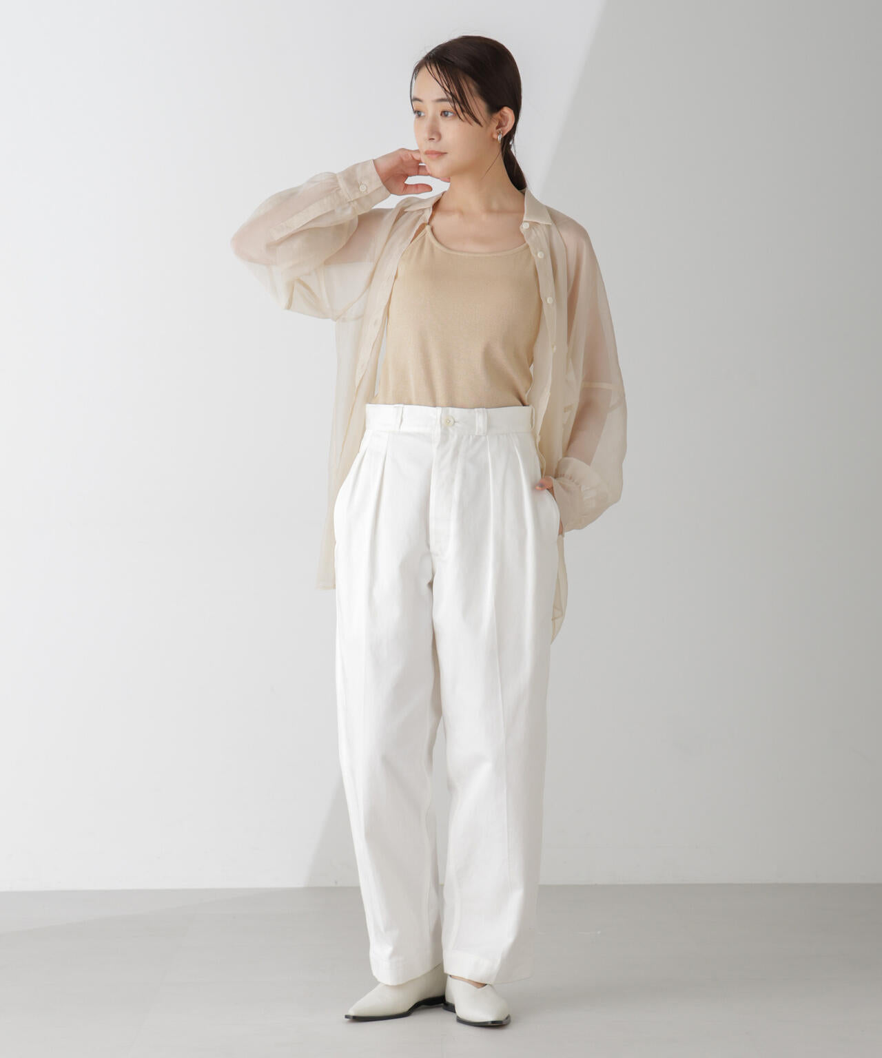 ラメテレコカップ付きバッククロスキャミソール 6694224311