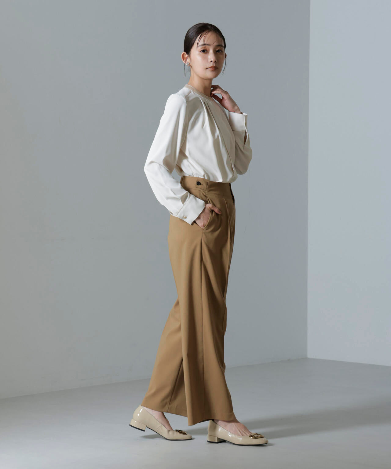 ドライウェザーストレッチ インタックワイドパンツ(セットアップ可) 6694227302