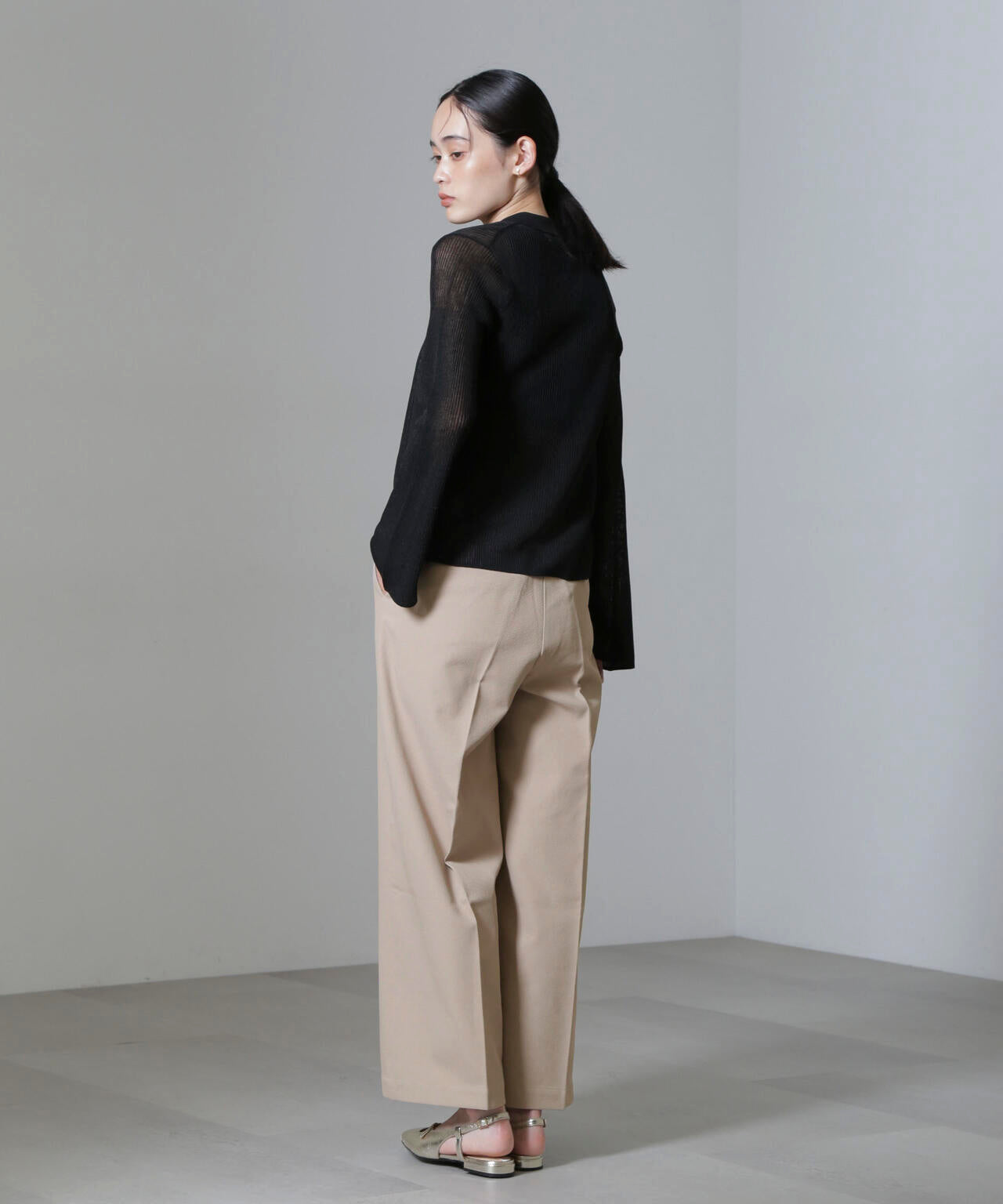 ハイウエストセンタープレスパンツ 6694227307