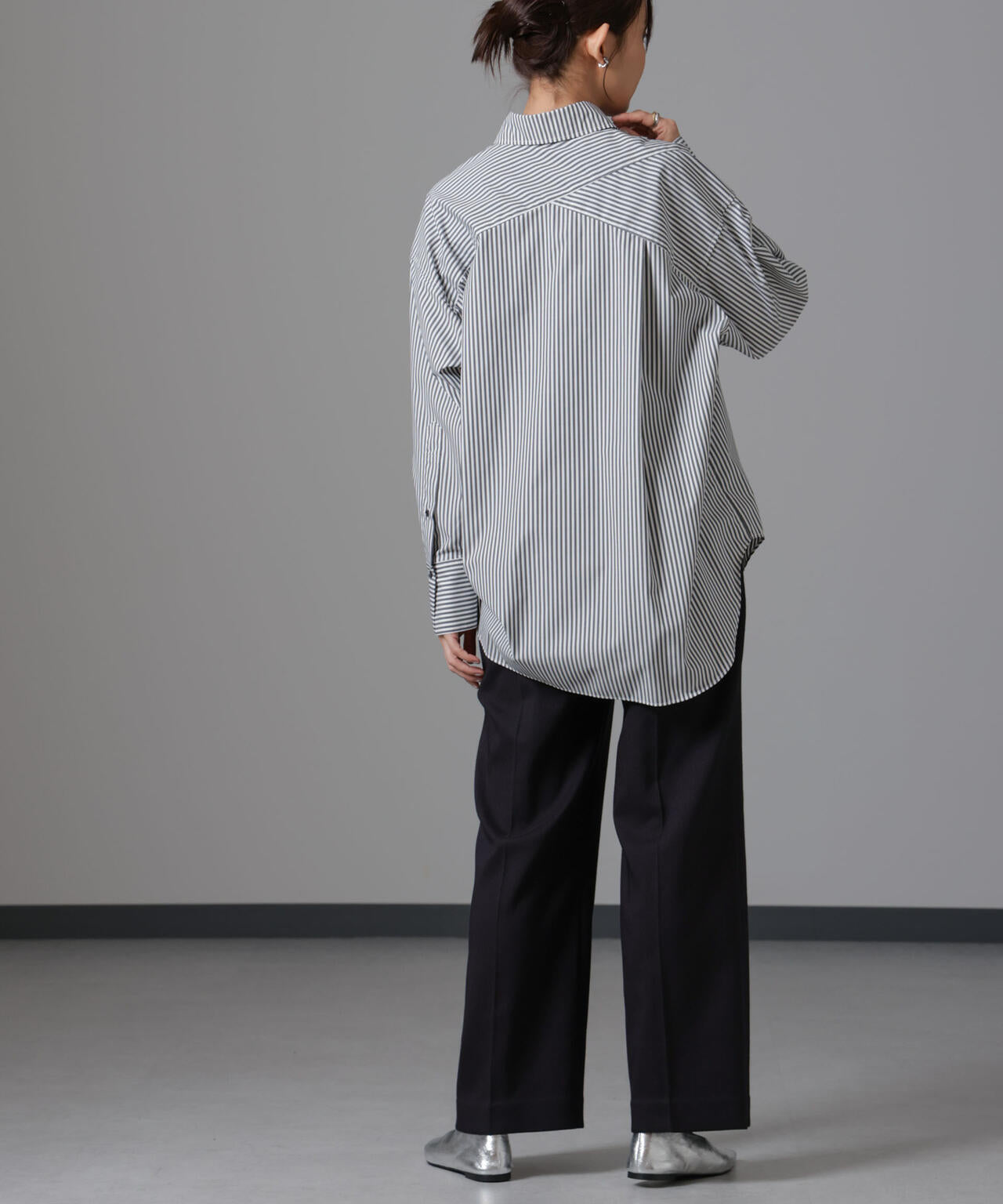 ツイードセミワイドタックパンツ(セットアップ可) 6694227309