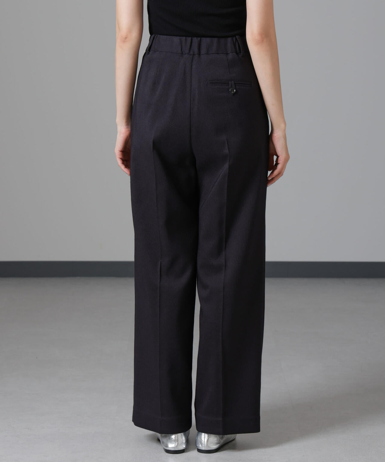 ツイードセミワイドタックパンツ(セットアップ可) 6694227309