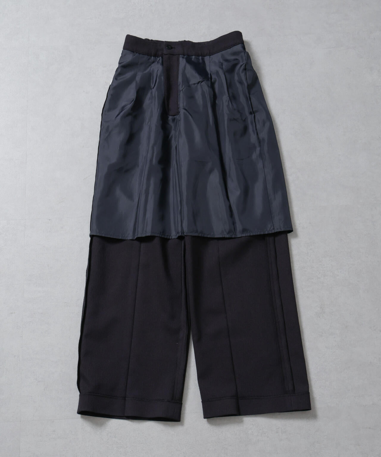 ツイードセミワイドタックパンツ(セットアップ可) 6694227309