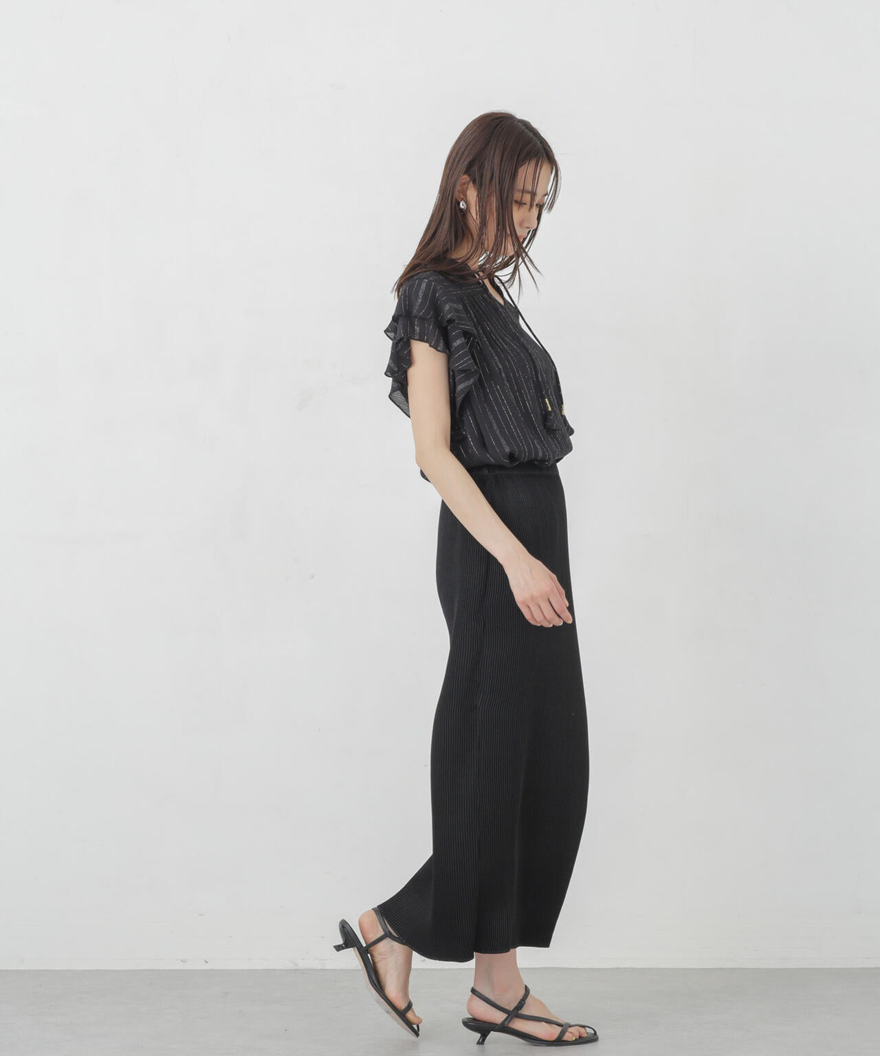 箔プリントプリーツスカート 6694230304