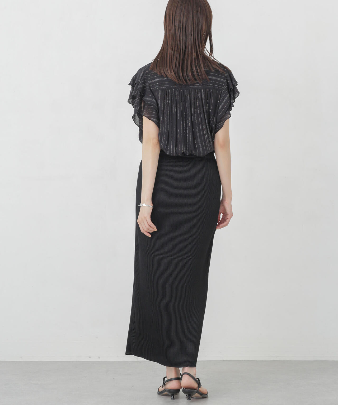 箔プリントプリーツスカート 6694230304