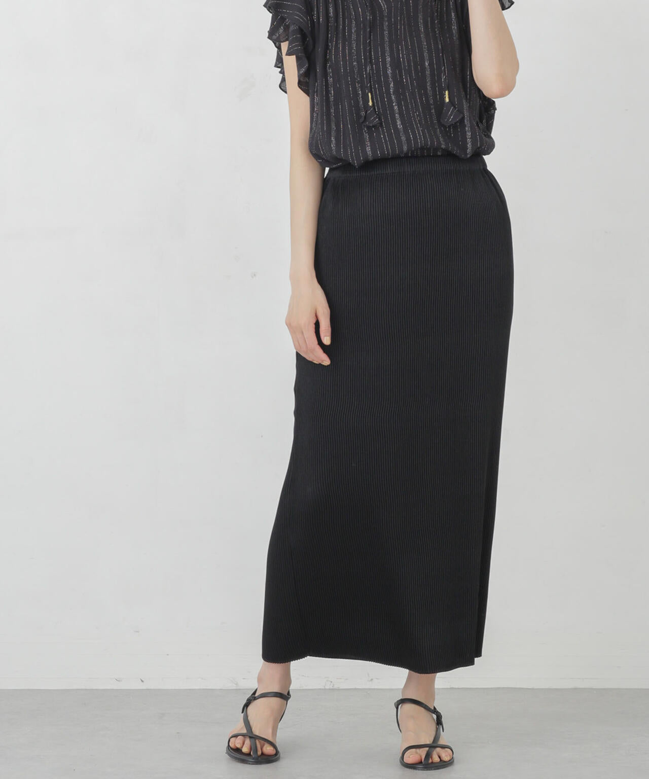 箔プリントプリーツスカート 6694230304