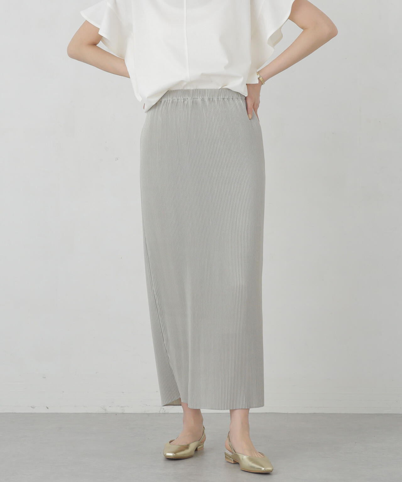 箔プリントプリーツスカート 6694230304