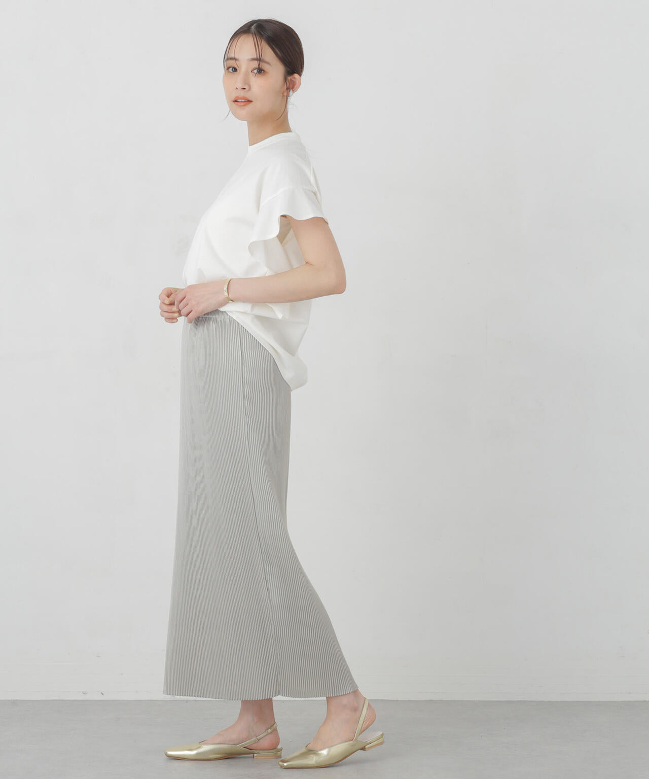 箔プリントプリーツスカート 6694230304