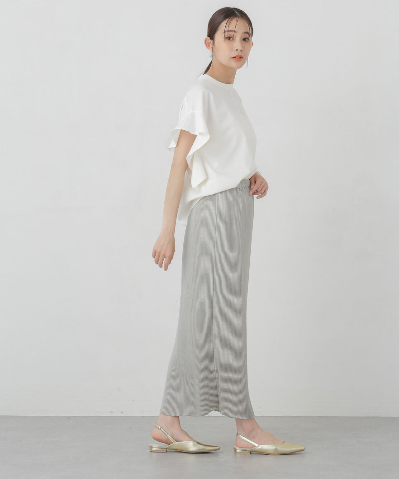 箔プリントプリーツスカート 6694230304