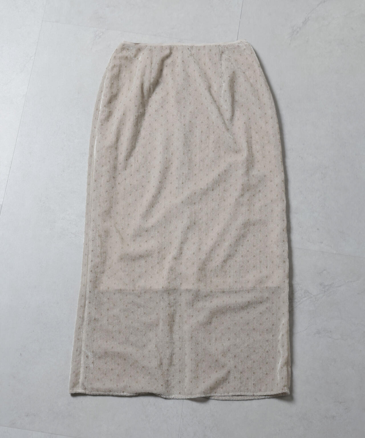 ストライプベロアIラインスカート 6694230306