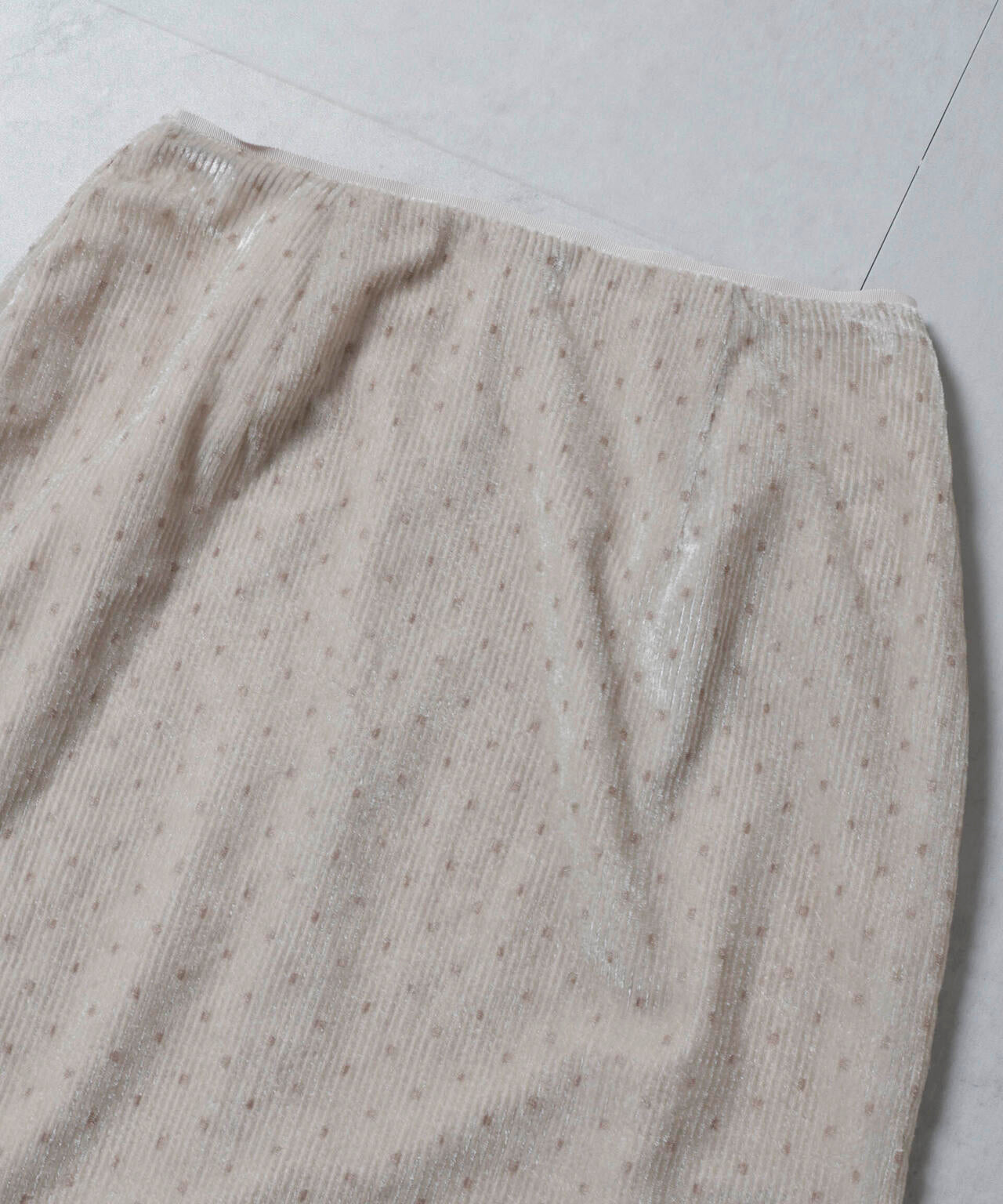 ストライプベロアIラインスカート 6694230306