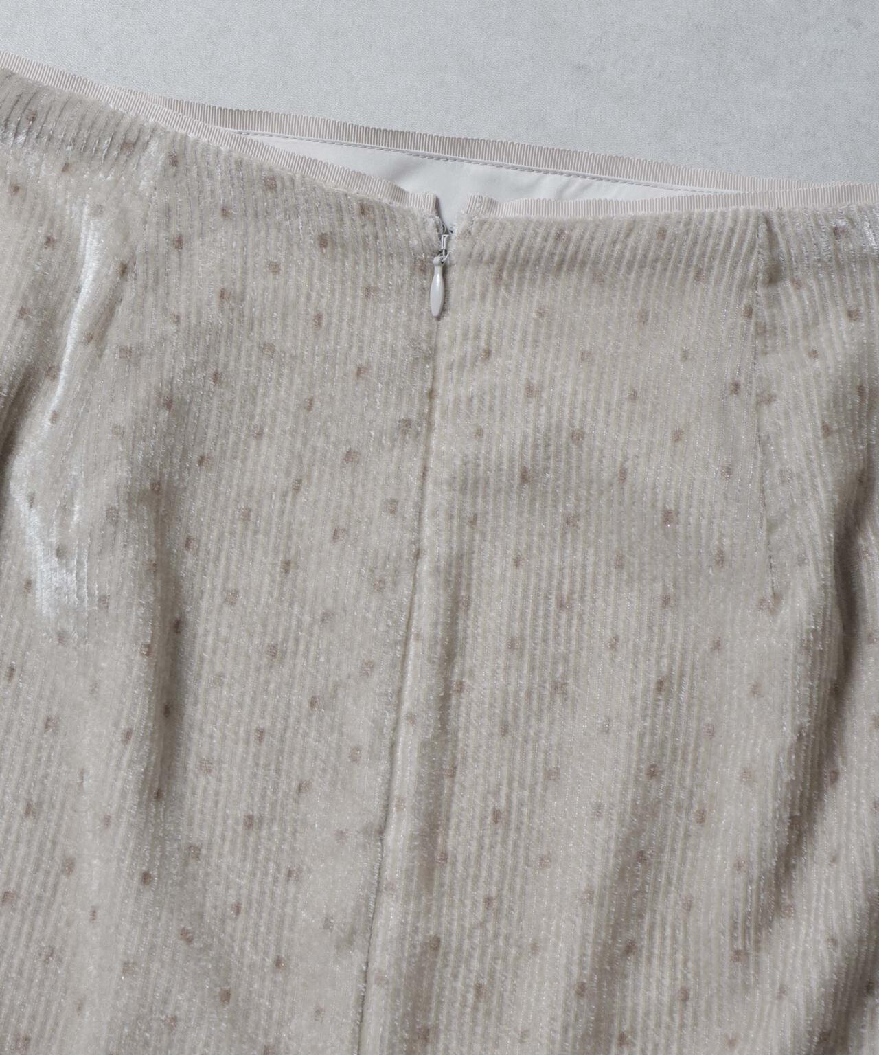 ストライプベロアIラインスカート 6694230306