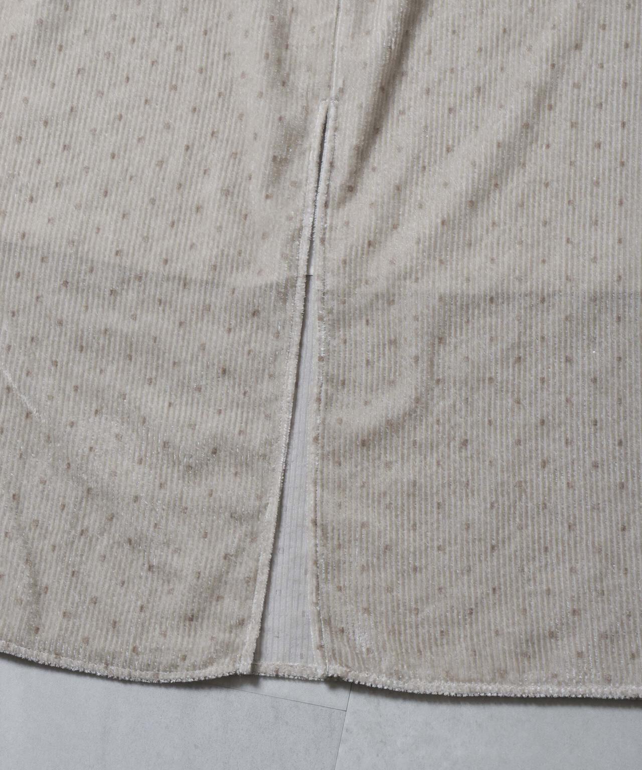 ストライプベロアIラインスカート 6694230306