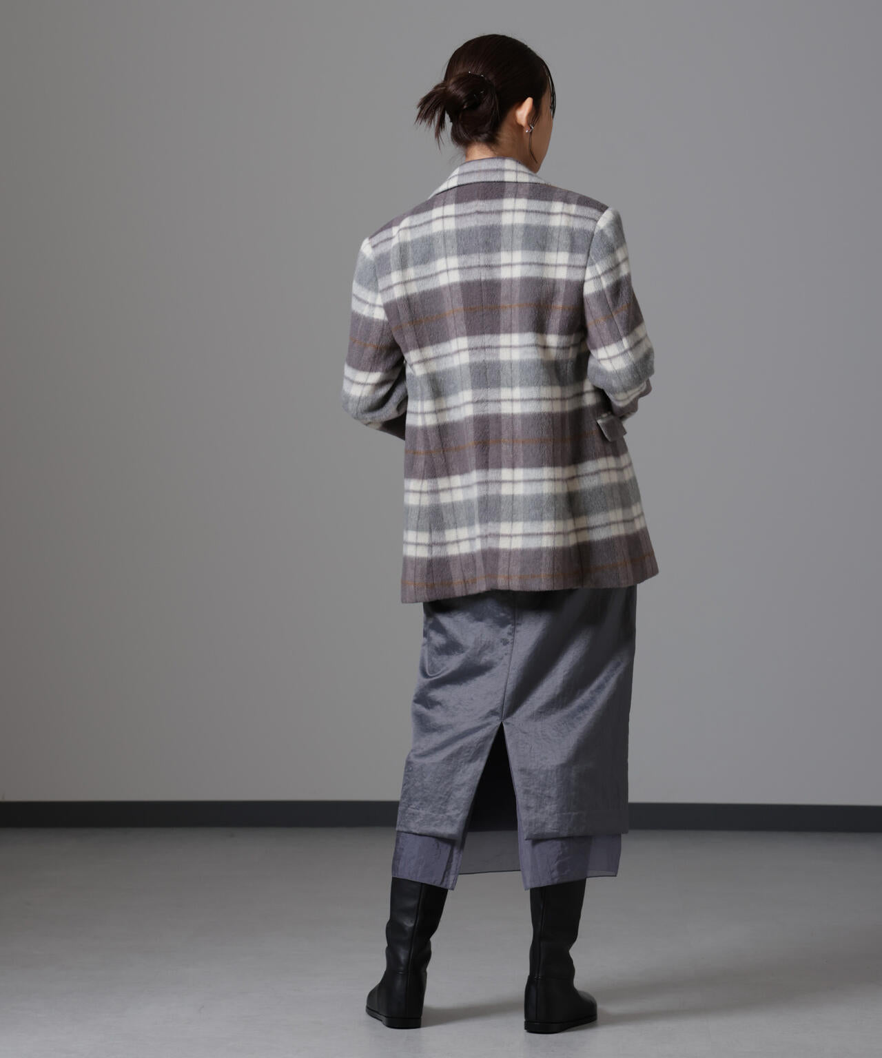 レザーライクサテンスカート 6694230310