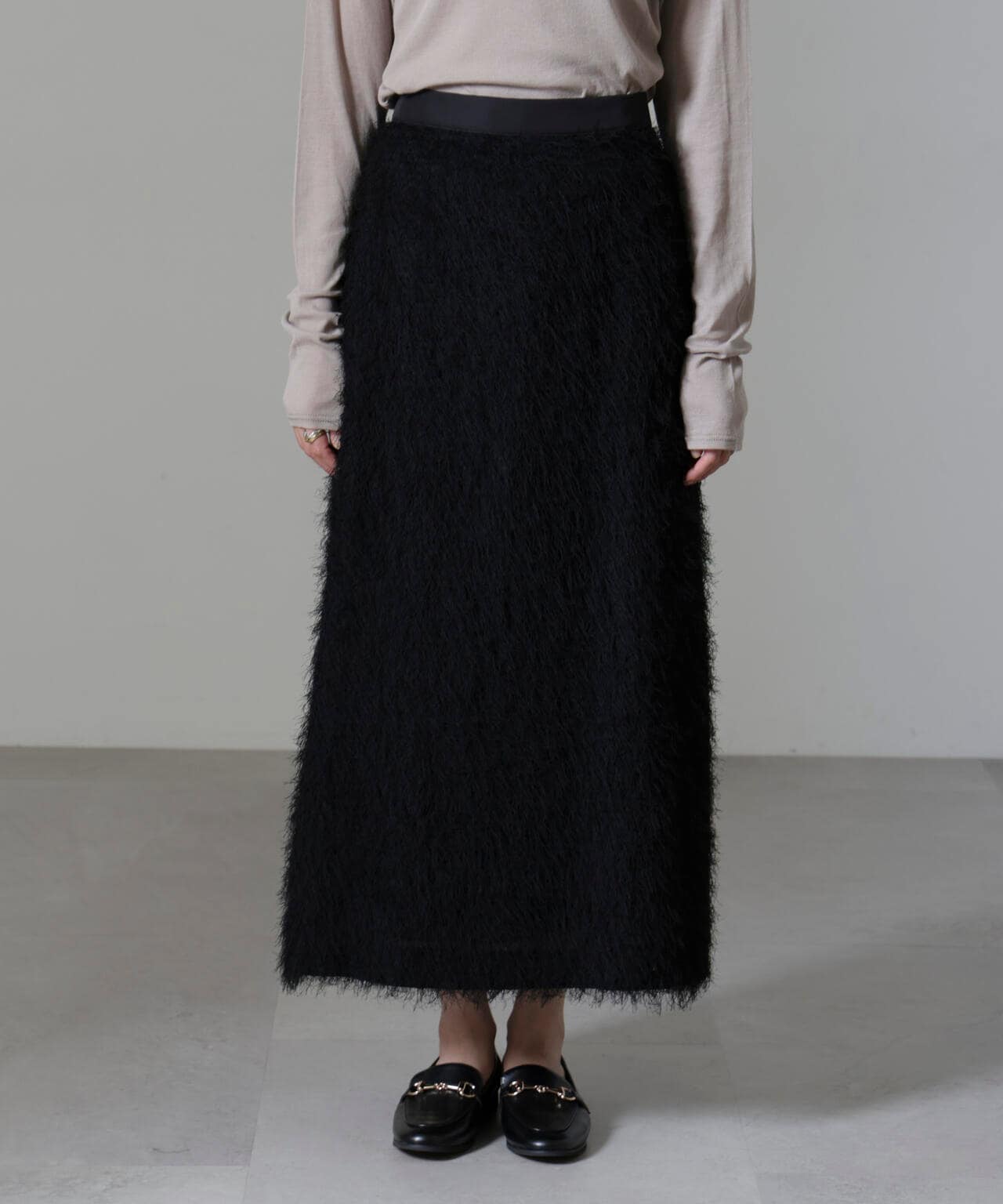 フリンジジャガードIラインスカート(セットアップ可) 6694230311