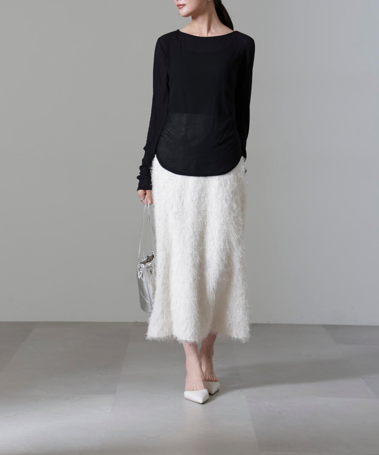 フリンジジャガードIラインスカート(セットアップ可) 6694230311