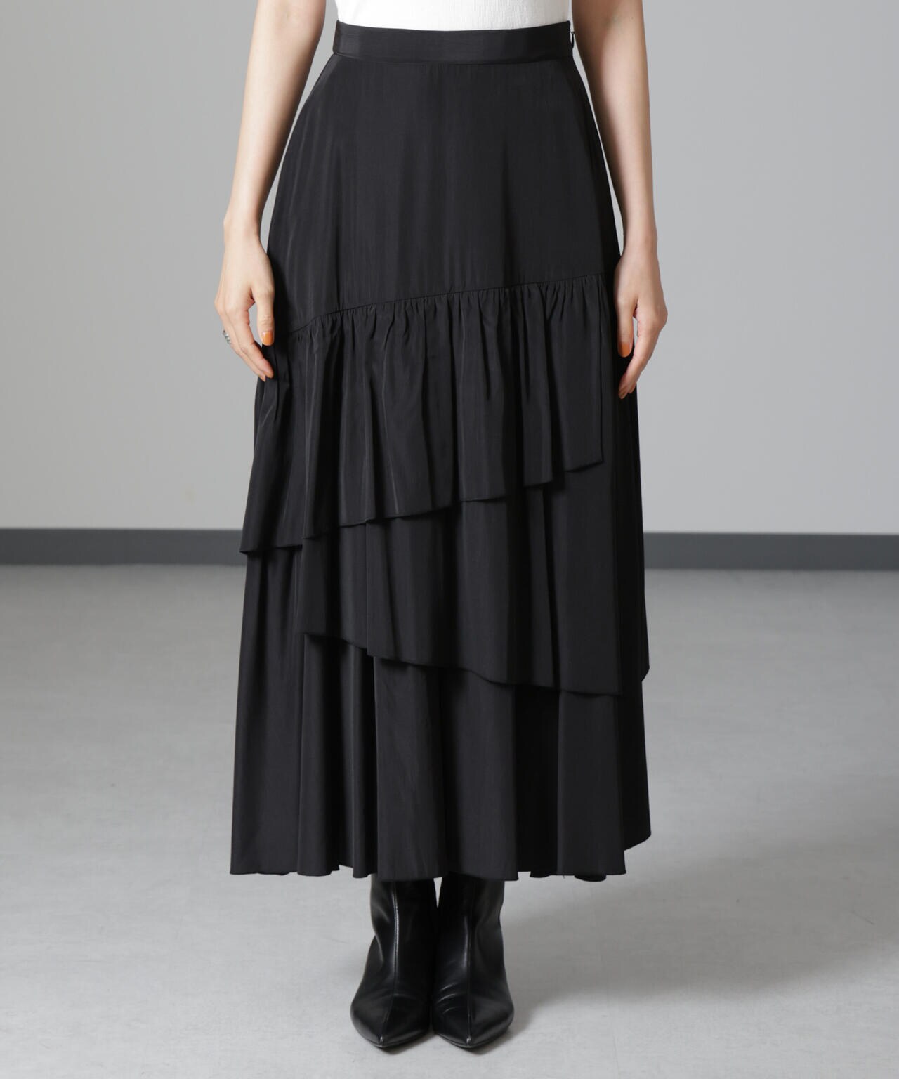 オーバーラップティアードスカート 6694230320