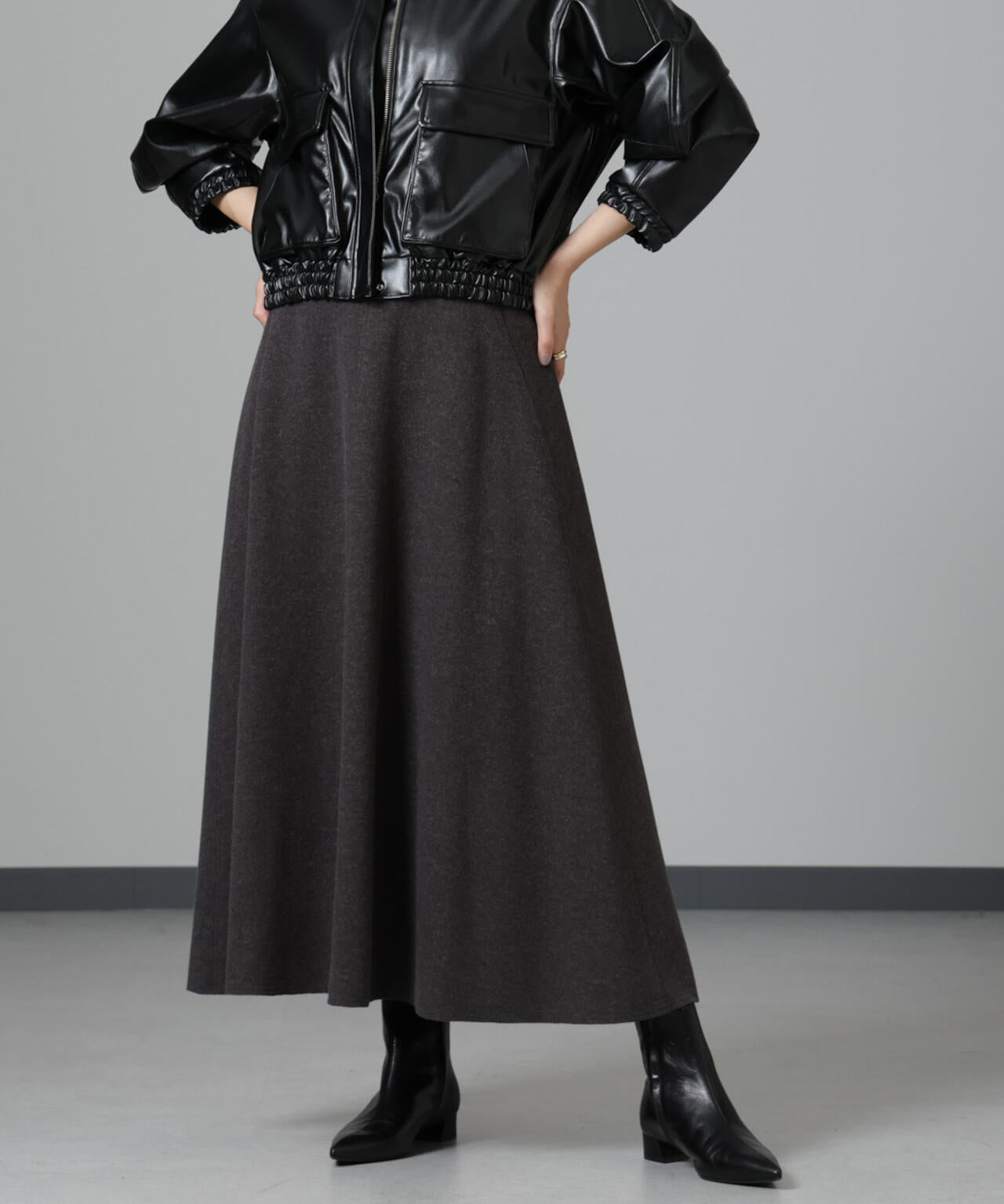 ニードルジャージーフレアスカート 6694230322