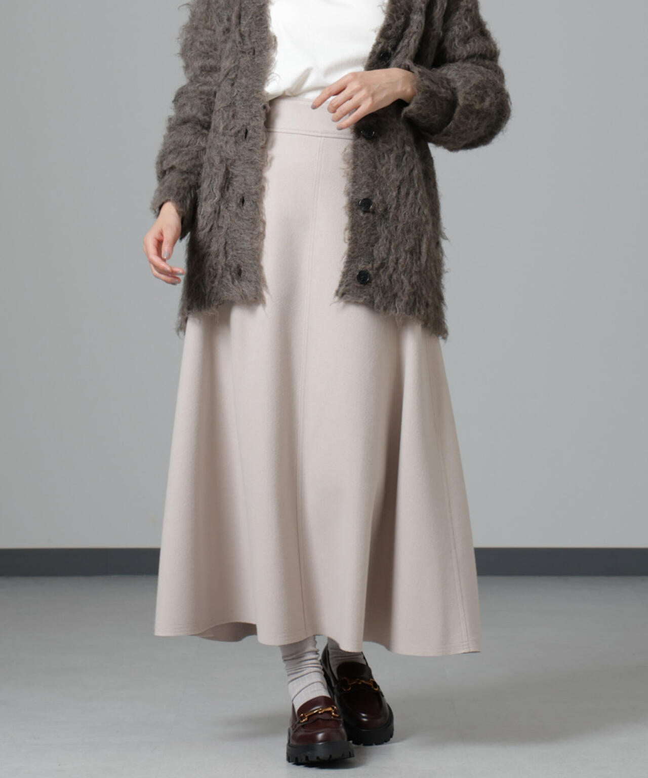 ニードルジャージーフレアスカート 6694230322