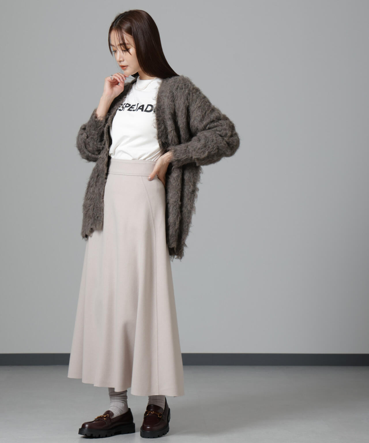 ニードルジャージーフレアスカート 6694230322