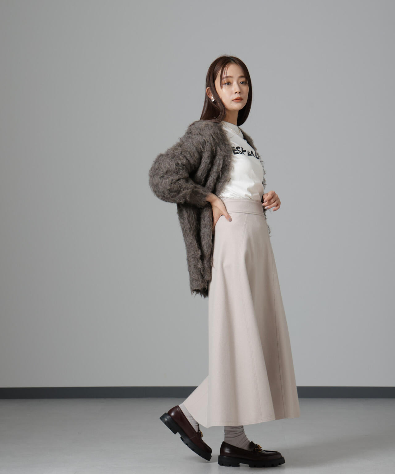 ニードルジャージーフレアスカート 6694230322